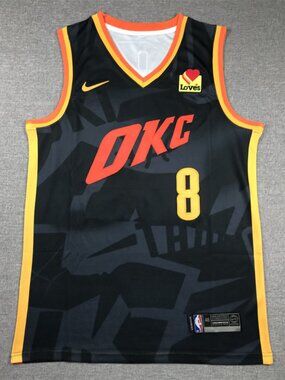 Professional Style OKC #8 Basketball Tank - Jalen Williams Black